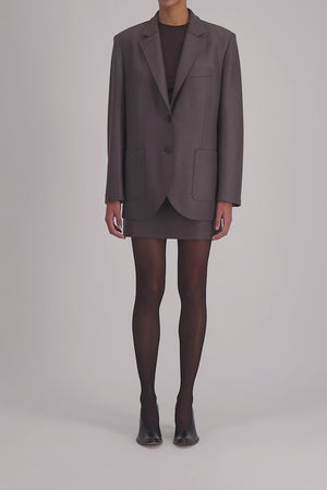 Mini skirt light pressed wool