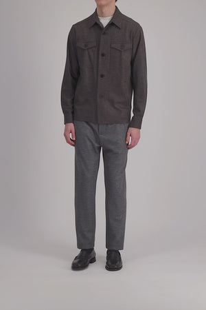 shirt jacket Vitale Barberis houndstooth & melange