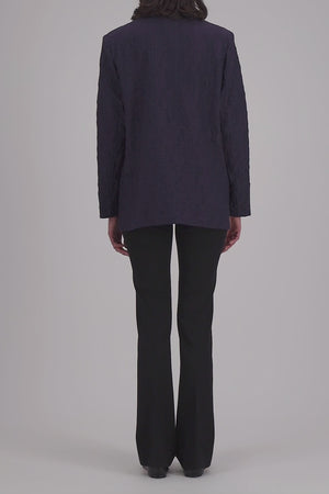 travel blazer with shoulder pads crinkle