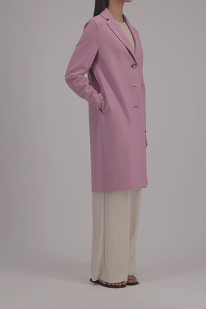 Overcoat in light pressed wool