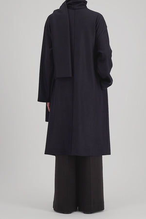 Scarf coat in cashmere blend
