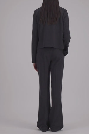 Women fly front cropped jacket superfine merino