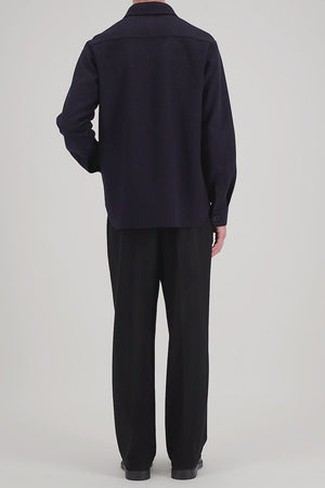 shirt jacket double crafted with Loro Piana fabric