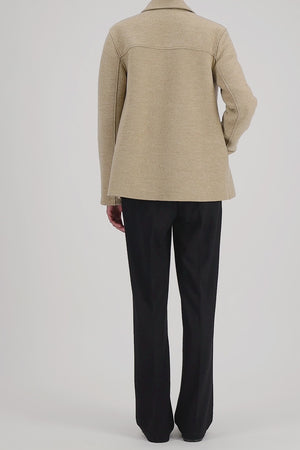 Travel mac coat in boiled wool