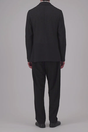 d.b. peak lapel blazer bicolour frisé