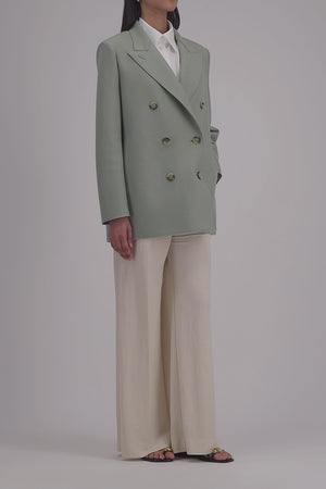 Slouchy peacoat light pressed wool