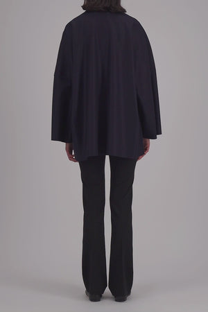 oversized cape light pressed wool