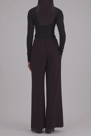 Flared trousers superfine merino