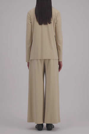 Stand up collar blazer in superfine merino