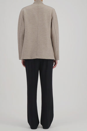 Nehru jacket in light pressed wool