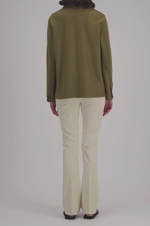 Linen honeycomb chore jacket