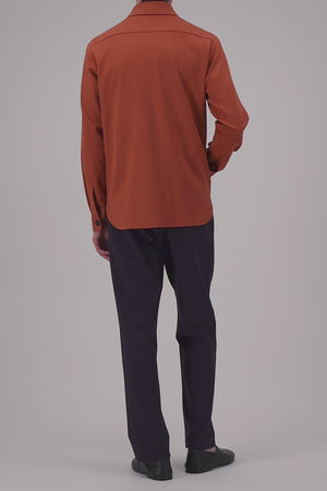shirt jacket diagonal crafted with Loro Piana fabric