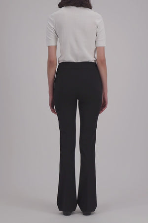 long flared leggings techno viscose