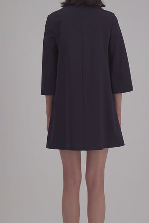 bell sleeves dress techno viscose
