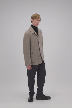Dropped shoulder jacket bouclé