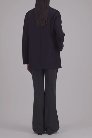Slouchy peacoat pressed wool