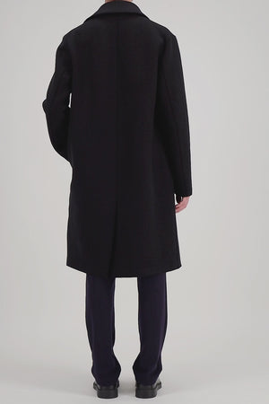 Long peacoat boiled wool