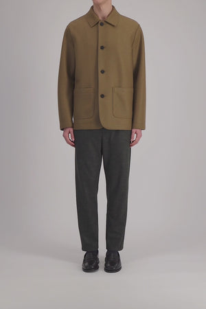 Utility jacket pressed wool