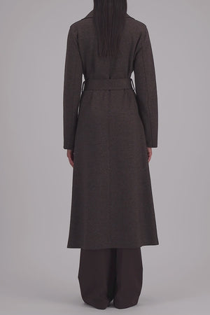Long maxi coat in donegal