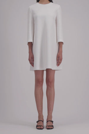 bell sleeves dress linen honeycomb