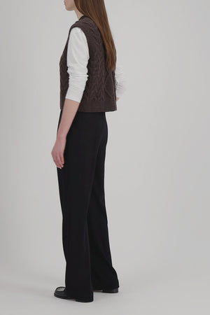 Cable-knit vest - crafted with Todd and Duncan Superfine Lamb’s wool yarn