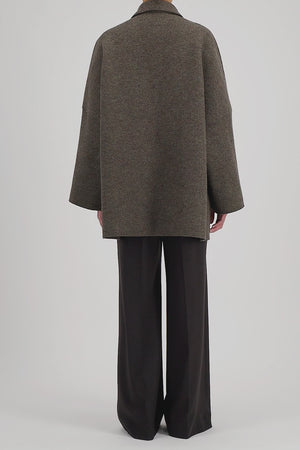 Country cape in boiled wool