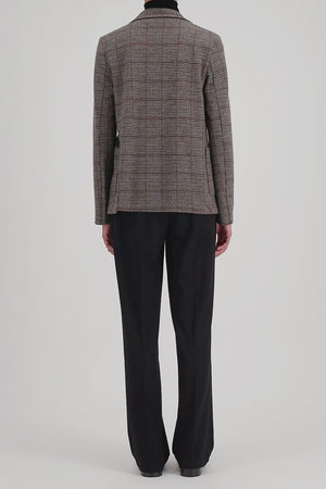 Stand up collar blazer crafted with Loro Piana fabric
