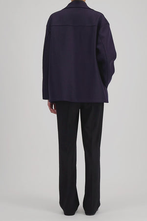 Oversized peacoat in pressed wool