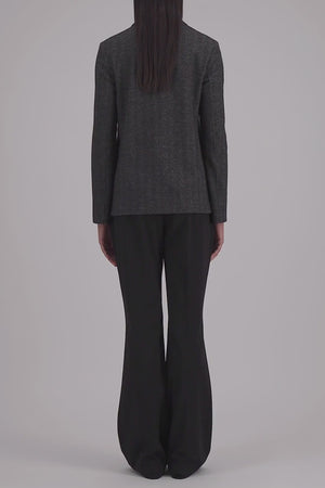 Stand up collar blazer patterned moleskin