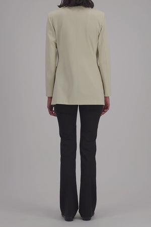 collarless jacket with s.p. techno viscose