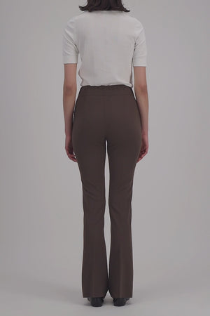 long flared leggings techno viscose