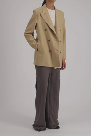 Slouchy peacoat light pressed wool