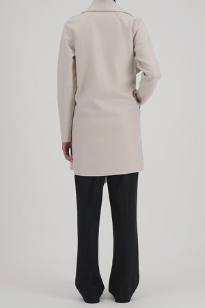 Blanket coat in pressed wool