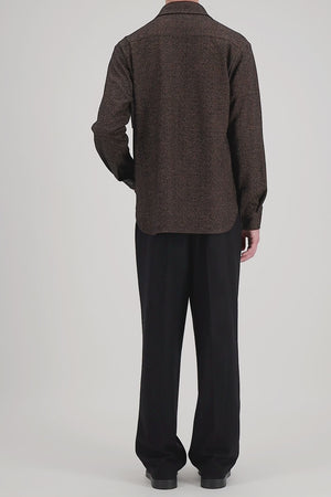 Shirt jacket in donegal herringbone