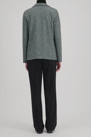Stand up collar blazer in donegal