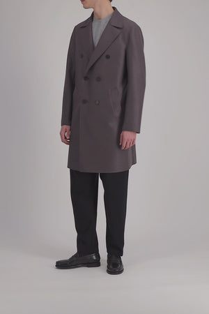 Oversized d.b. coat pressed wool