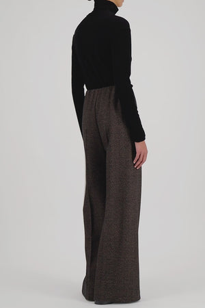 flared trousers donegal herringbone