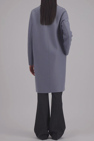 Overcoat in pressed wool