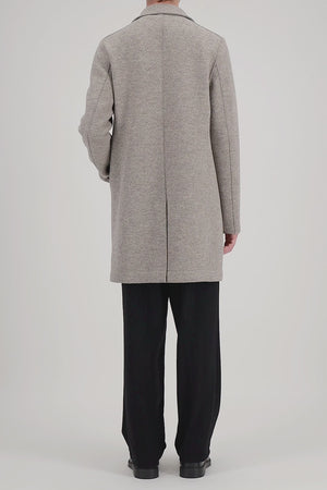 Boxy coat boiled wool