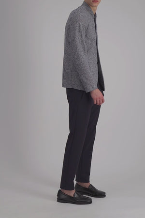 Nehru jacket bicolour frisé