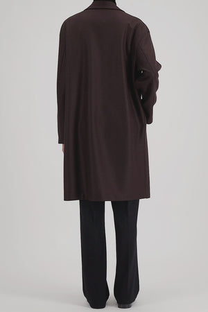 Oversized coat flannel in cashmere crafted with Loro Piana fabric