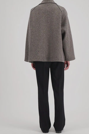 raglan jacket patterned cashmere blend