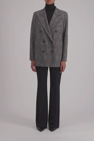 Slouchy peacoat crafted with Loro Piana fabric