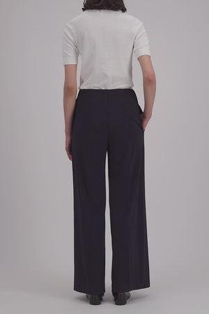 flared trousers crepe viscose