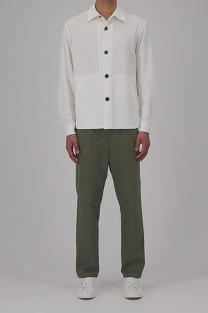 Shirt jacket honeycomb crafted with Loro Piana fabric