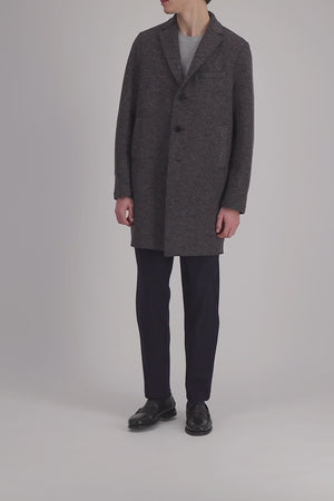 Boxy coat boiled wool