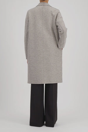 Overcoat in pressed wool