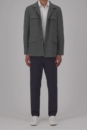 safari jacket hopsack crafted with Loro Piana fabric