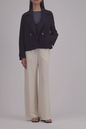 Cropped peacoat scuba