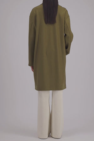 Oversized coat in cashmere blend
